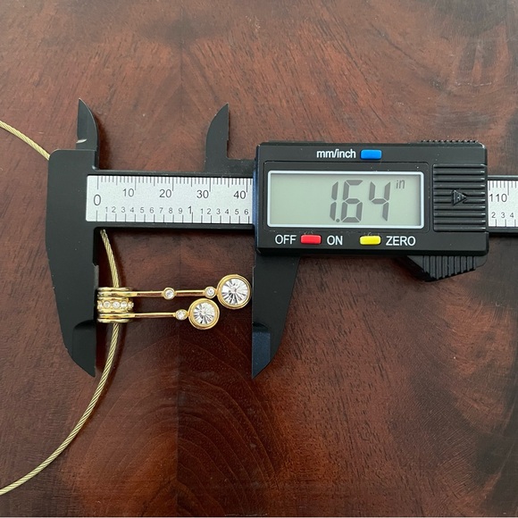 Vintage Nolan Miller Gold Tone & Crystal Statement Pendant Necklace; 16” - 18” - Picture 7 of 10